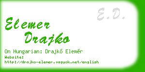 elemer drajko business card